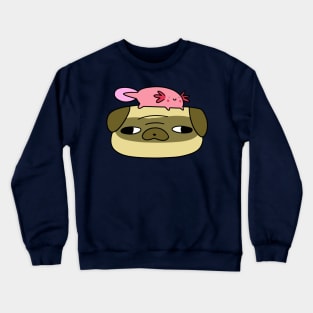 Pug Face and Axolotl Crewneck Sweatshirt